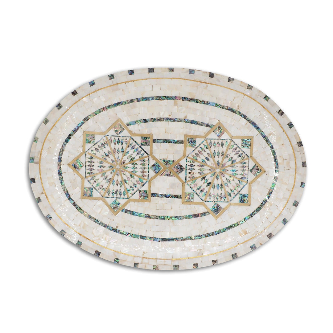 Handcrafted  Mother-of-Pearl Mosaic and Abalone Inlaid Wooden Box - WAAH246