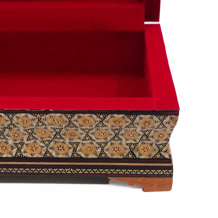 Handcrafted Hatem-Inlaid Wooden Box - WAAH257