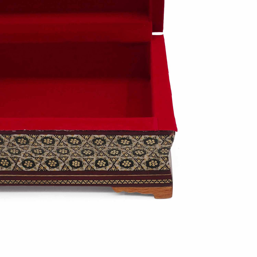 Handcrafted Hatem-Inlaid Wooden Box - WAAH258