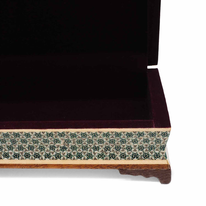 Handcrafted Hatem-Inlaid Wooden Box - WAAH260