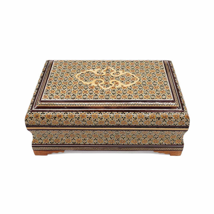 Handcrafted Hatem-Inlaid Wooden Box - WAAH262