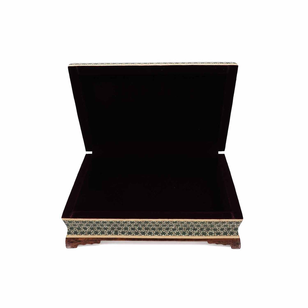 Handcrafted Hatem-Inlaid Wooden Box - WAAH263