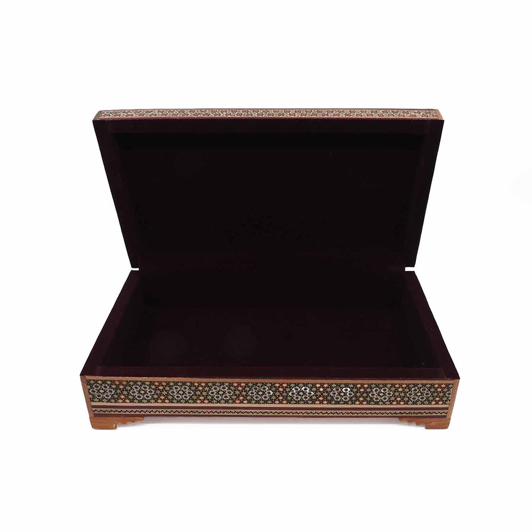Handcrafted Hatem-Inlaid Wooden Box - WAAH266