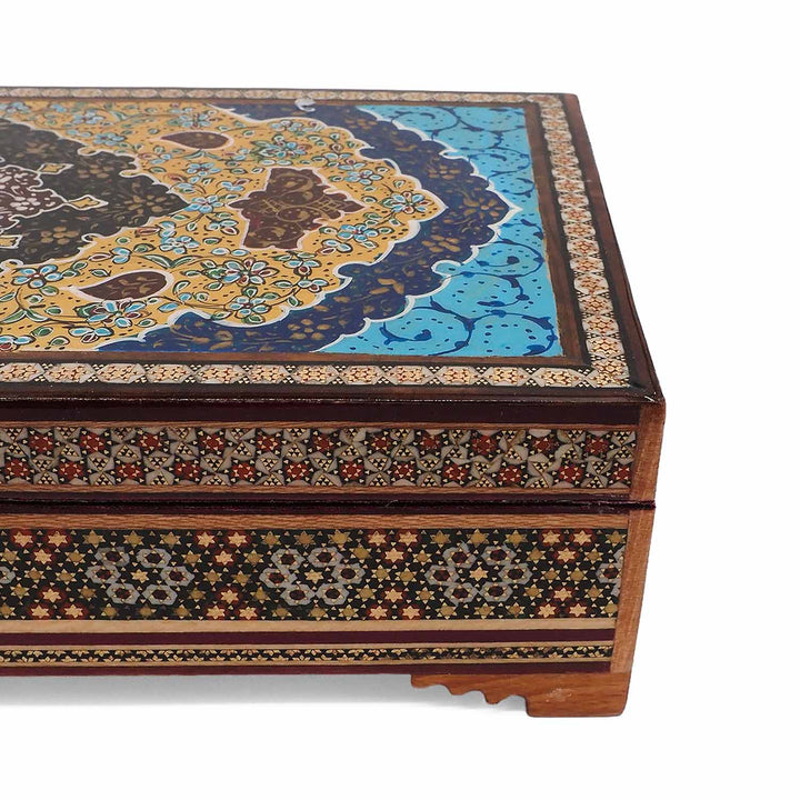 Handcrafted Hatem-Inlaid Wooden Box - WAAH266