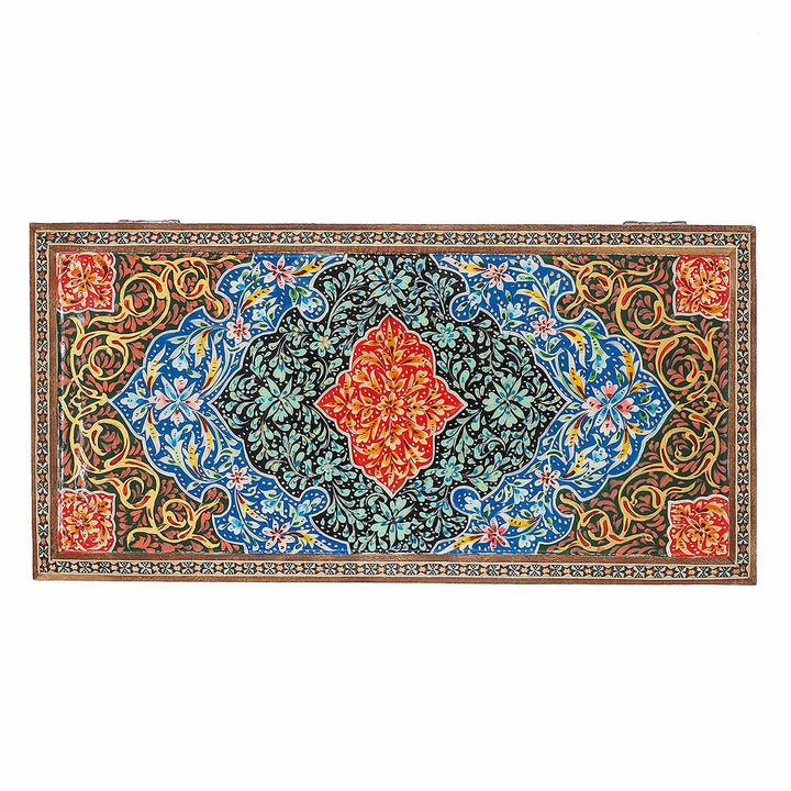 Handcrafted Hatem-Inlaid Wooden Box - WAAH268