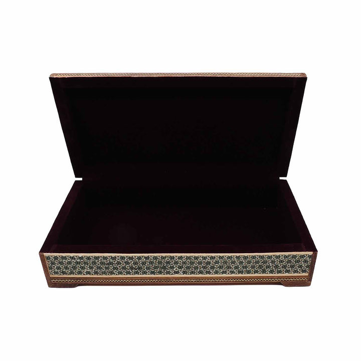 Handcrafted Hatem-Inlaid Wooden Box - WAAH268