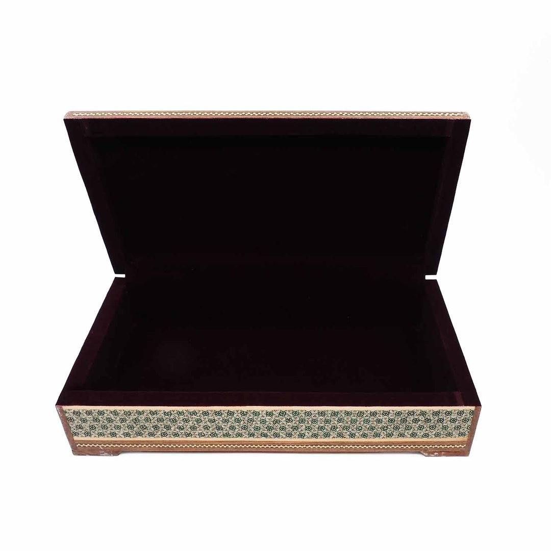 Handcrafted Hatem-Inlaid Wooden Box - WAAH269