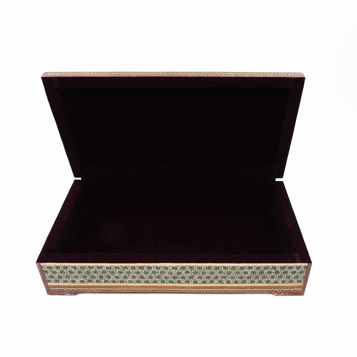 Handcrafted Hatem-Inlaid Wooden Box - WAAH269