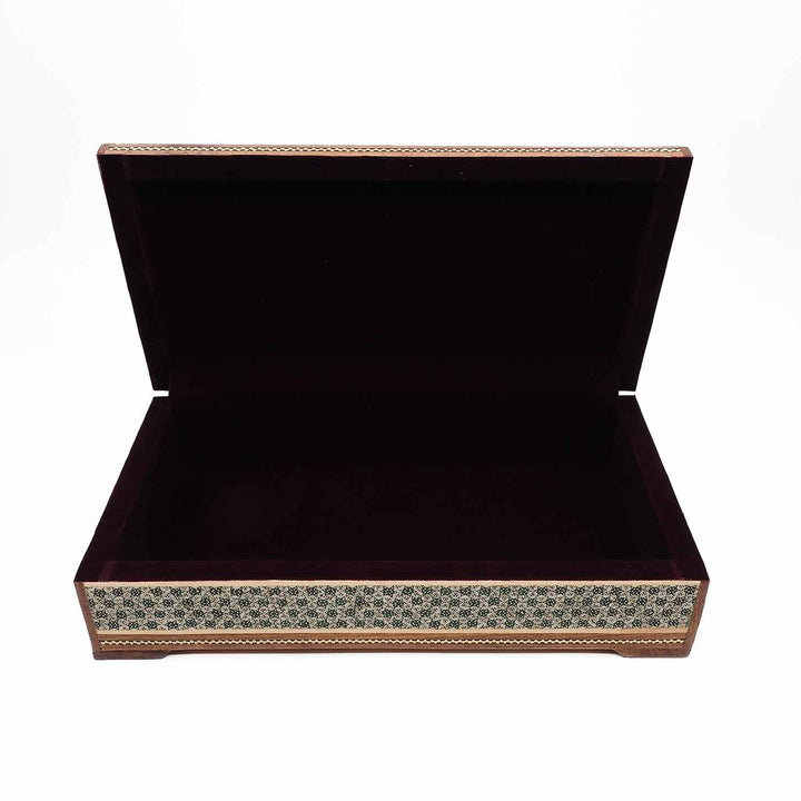 Handcrafted Hatem-Inlaid Wooden Box - WAAH270