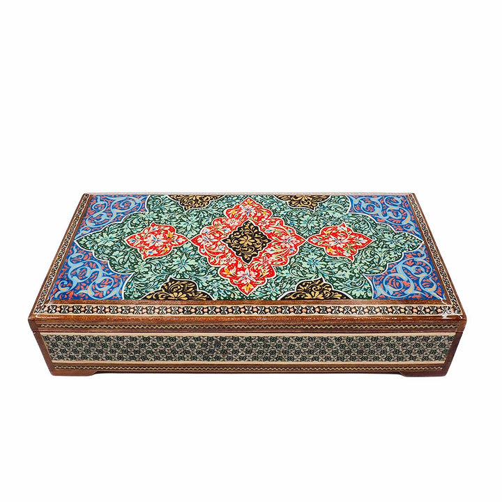 Handcrafted Hatem-Inlaid Wooden Box - WAAH271