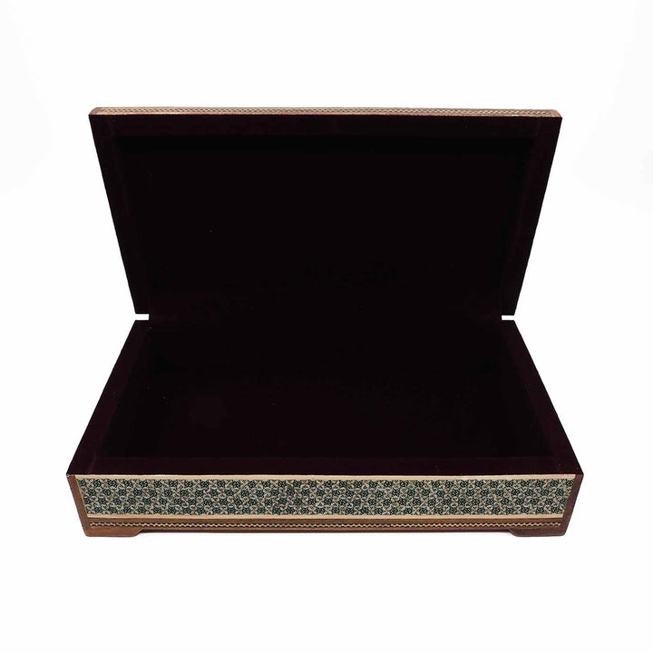 Handcrafted Hatem-Inlaid Wooden Box - WAAH271