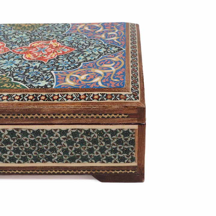Handcrafted Hatem-Inlaid Wooden Box - WAAH272