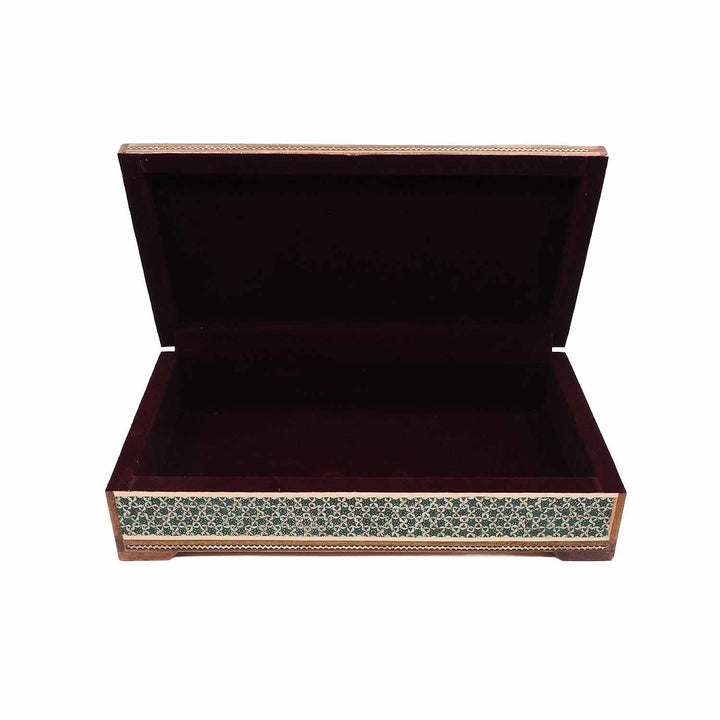 Handcrafted Hatem-Inlaid Wooden Box - WAAH272