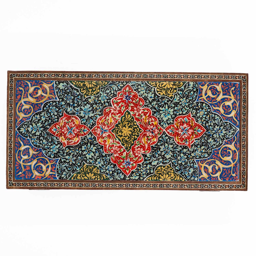 Handcrafted Hatem-Inlaid Wooden Box - WAAH272