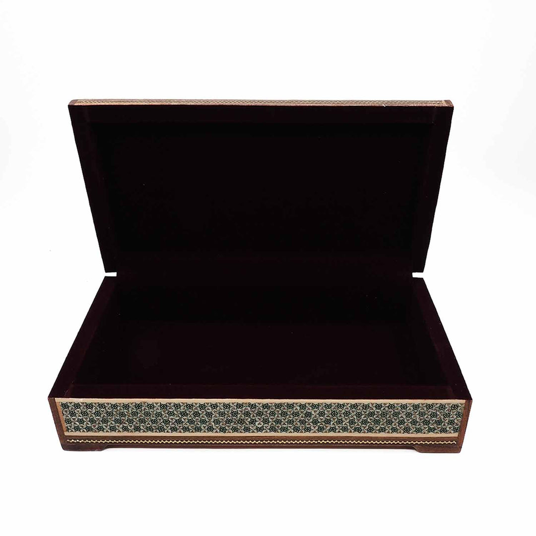 Handcrafted Hatem-Inlaid Wooden Box - WAAH273
