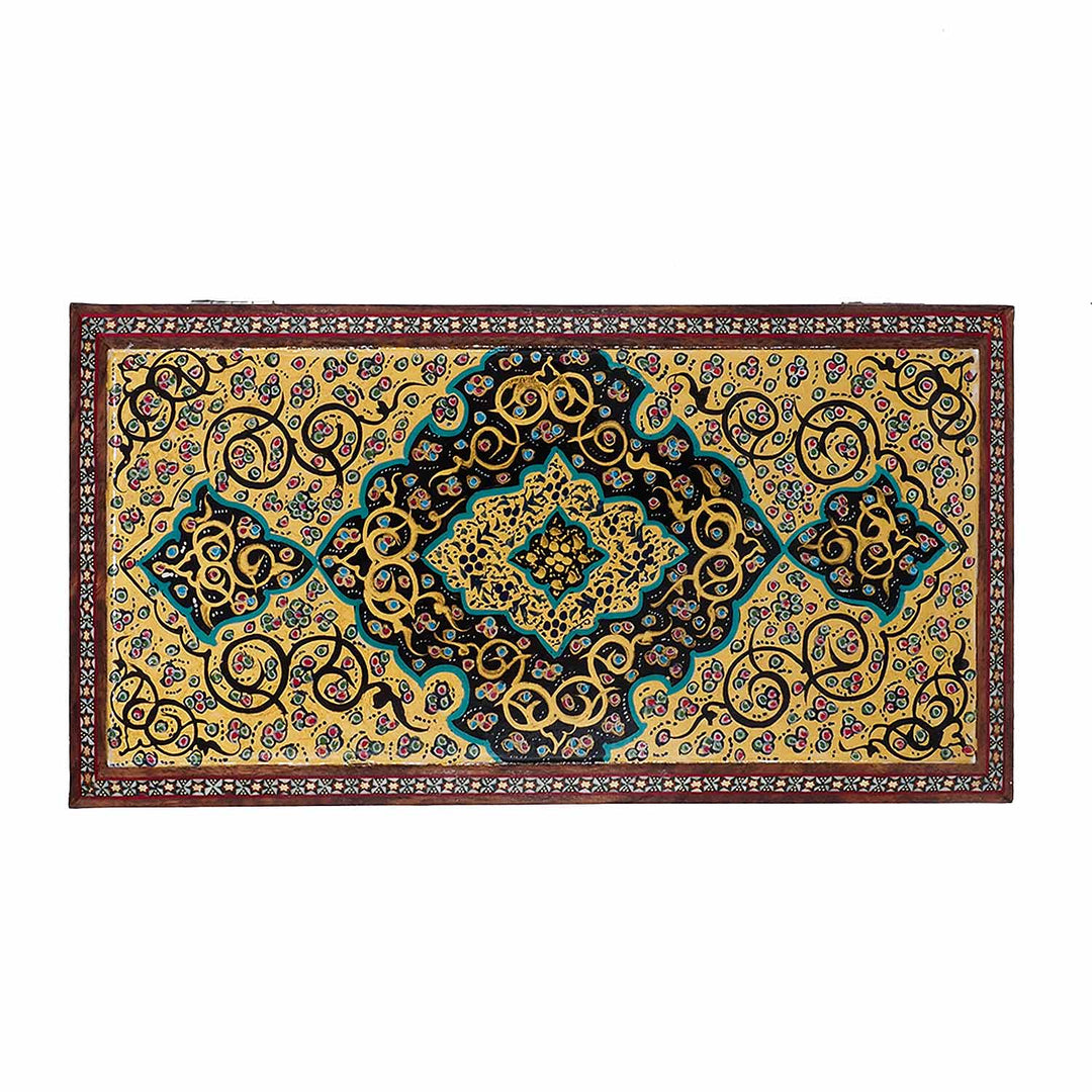 Handcrafted Hatem-Inlaid Wooden Box - WAAH274