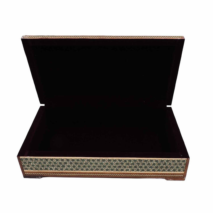 Handcrafted Hatem-Inlaid Wooden Box - WAAH274