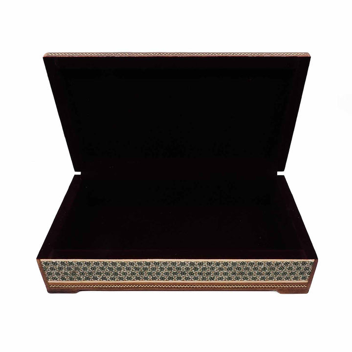 Handcrafted Hatem-Inlaid Wooden Box - WAAH275