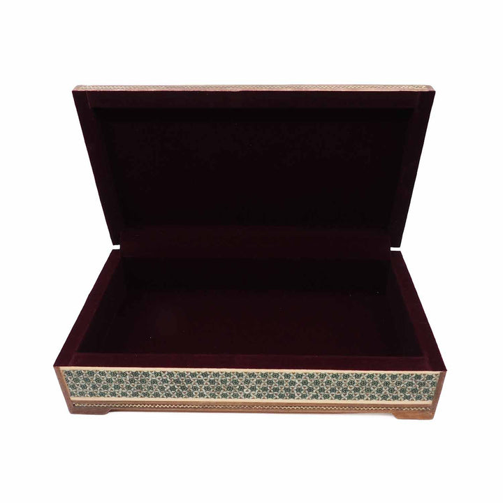 Handcrafted Hatem-Inlaid Wooden Box - WAAH276