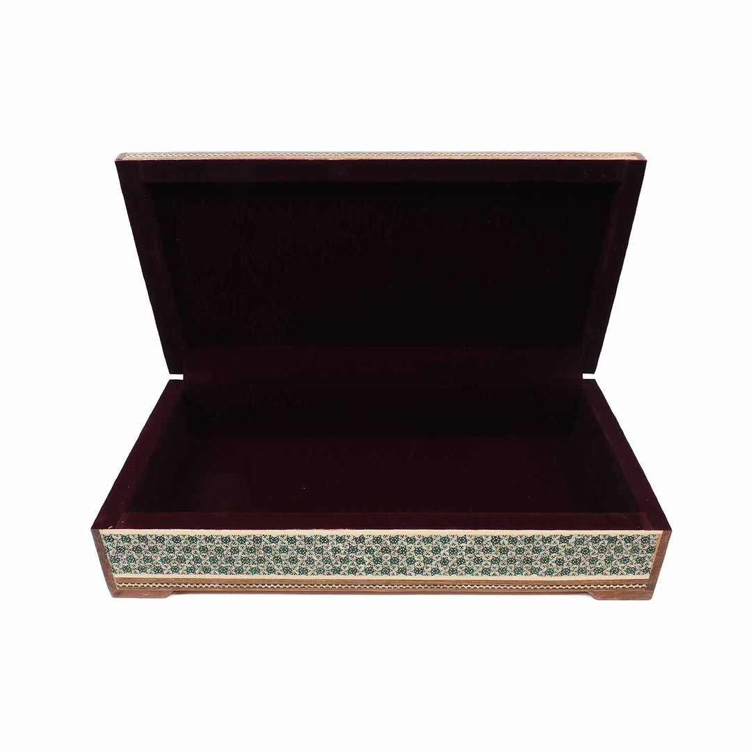 Handcrafted Hatem-Inlaid Wooden Box - WAAH277