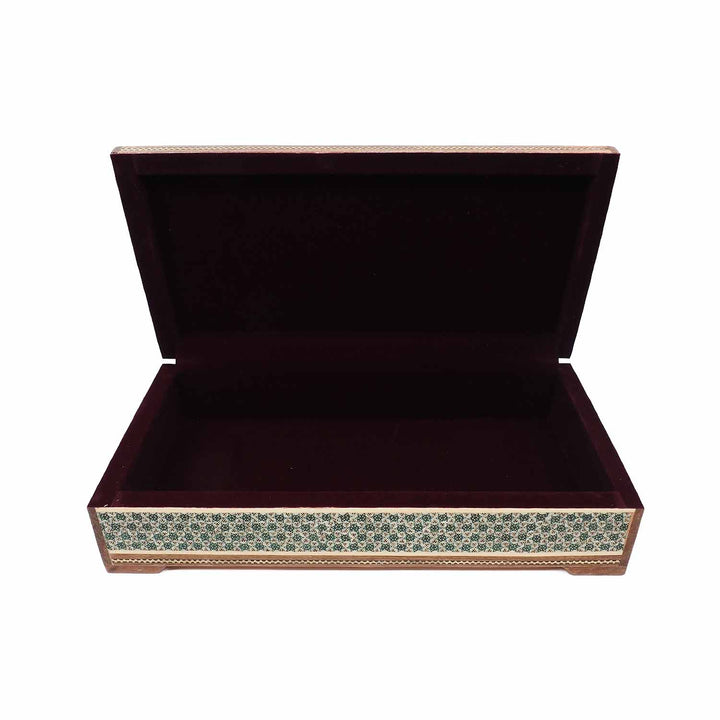 Handcrafted Hatem-Inlaid Wooden Box - WAAH277