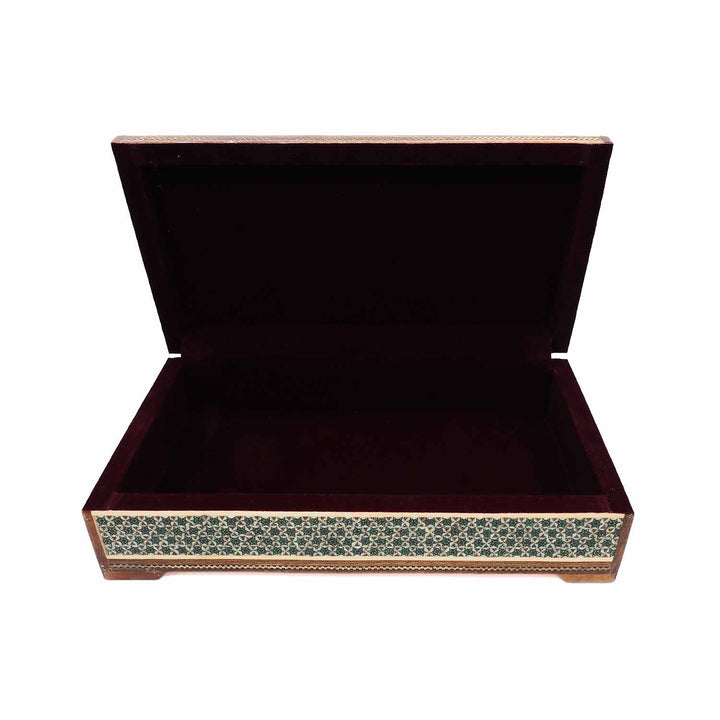 Handcrafted Hatem-Inlaid Wooden Box - WAAH278