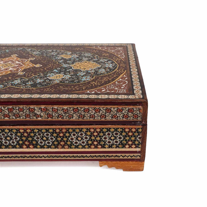 Handcrafted Hatem-Inlaid Wooden Box - WAAH279