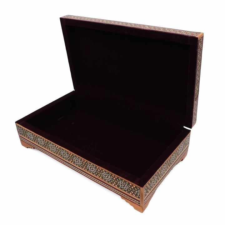 Handcrafted Hatem-Inlaid Wooden Box - WAAH280