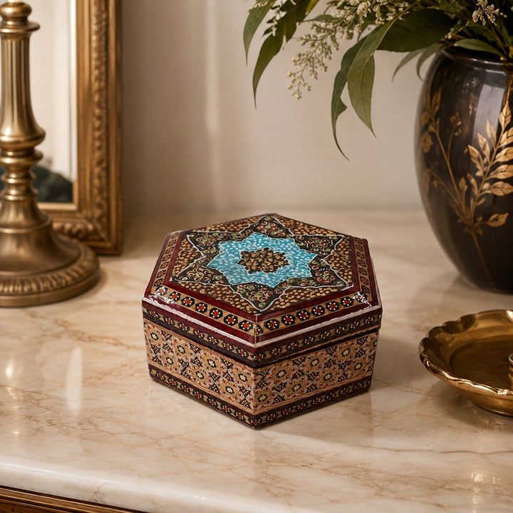 Handcrafted Hatem Inlaid Wooden Decorative Box - WAAH286