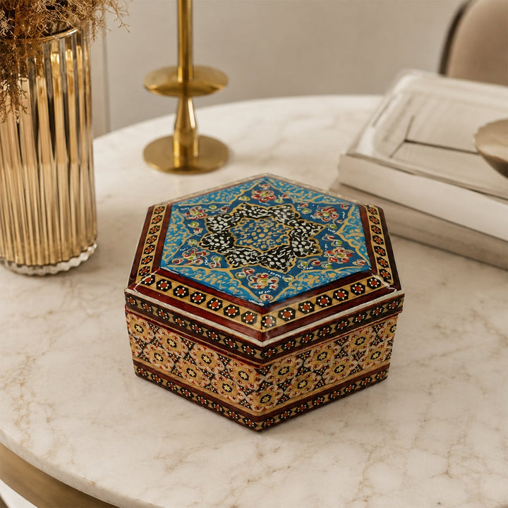 Handcrafted Hatem Inlaid Wooden Decorative Box - WAAH287