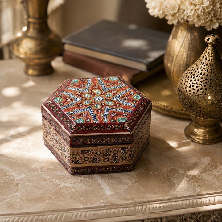 Handcrafted Hatem Inlaid Wooden Decorative Box - WAAH290