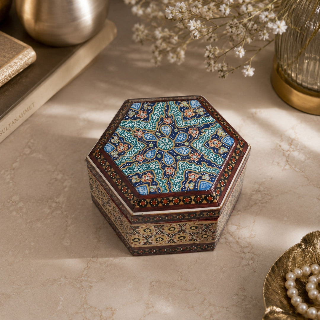 Handcrafted Hatem Inlaid Wooden Decorative Box - WAAH292