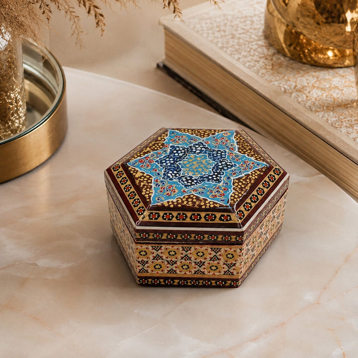 Handcrafted Hatem Inlaid Wooden Decorative Box - WAAH294