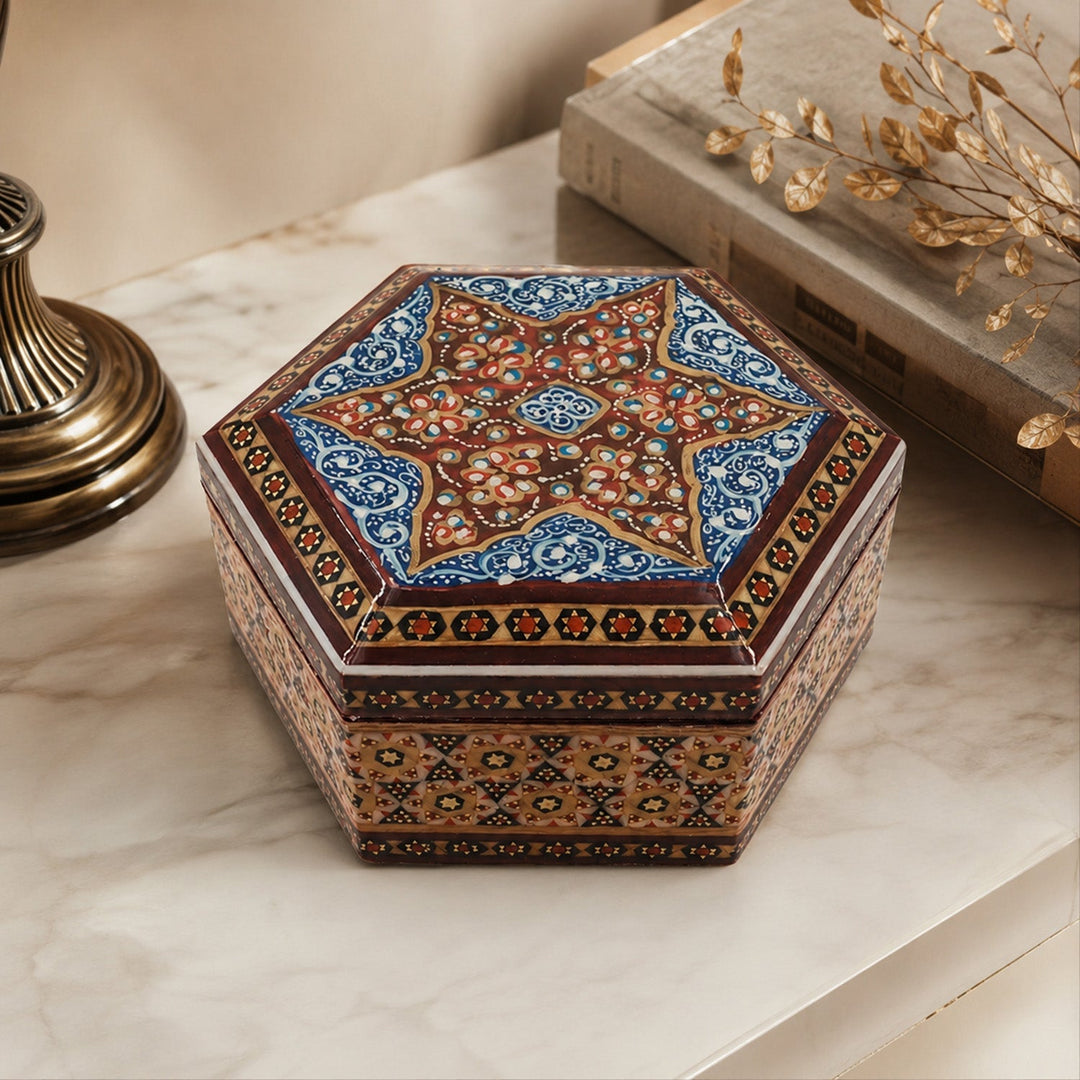 Handcrafted Hatem Inlaid Wooden Decorative Box - WAAH295