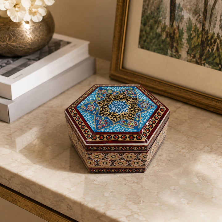 Handcrafted Hatem Inlaid Wooden Decorative Box - WAAH298