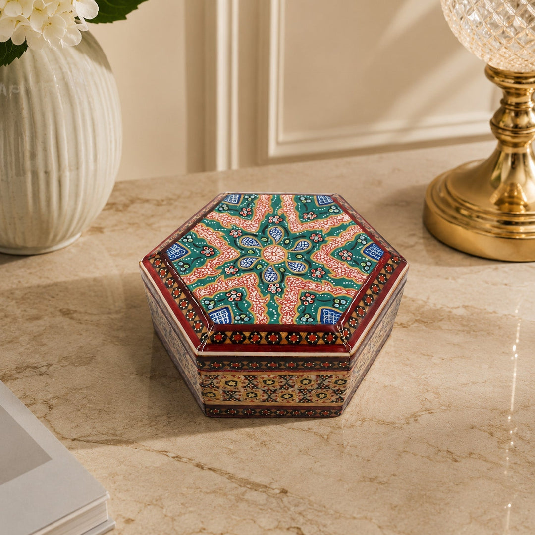 Handcrafted Hatem Inlaid Wooden Decorative Box - WAAH299