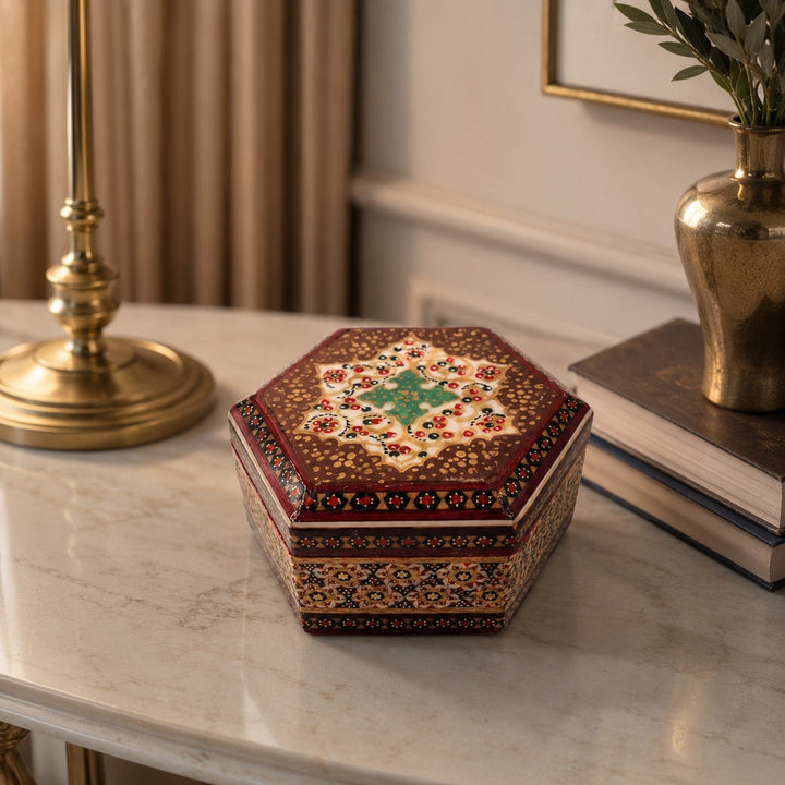 Handcrafted Hatem Inlaid Wooden Decorative Box - WAAH304
