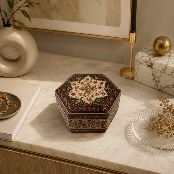 Handcrafted Hatem Inlaid Wooden Decorative Box - WAAH305