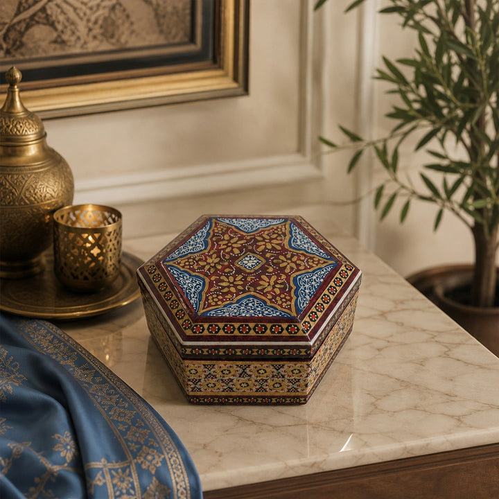 Handcrafted Hatem Inlaid Wooden Decorative Box - WAAH307