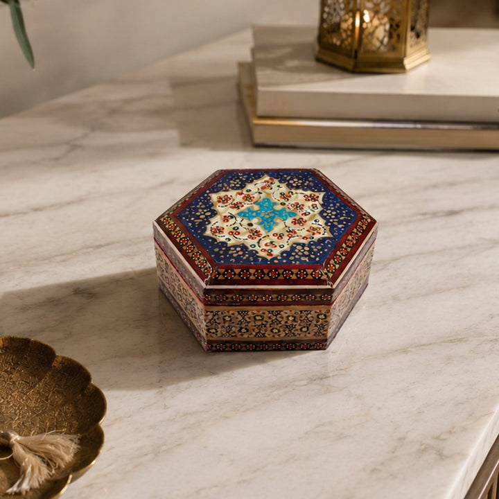 Handcrafted Hatem Inlaid Wooden Decorative Box - WAAH308