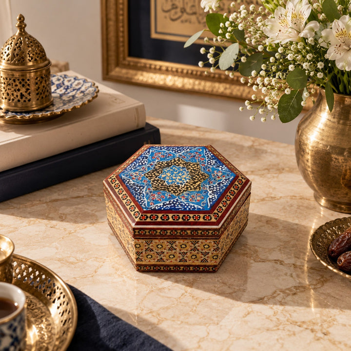 Handcrafted Hatem Inlaid Wooden Decorative Box - WAAH309