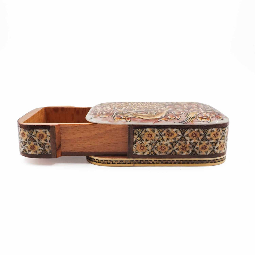Handcrafted Hatem Inlaid Wooden Decorative Box with Drawer - WAAH317