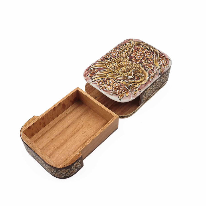 Handcrafted Hatem Inlaid Wooden Decorative Box with Drawer - WAAH317