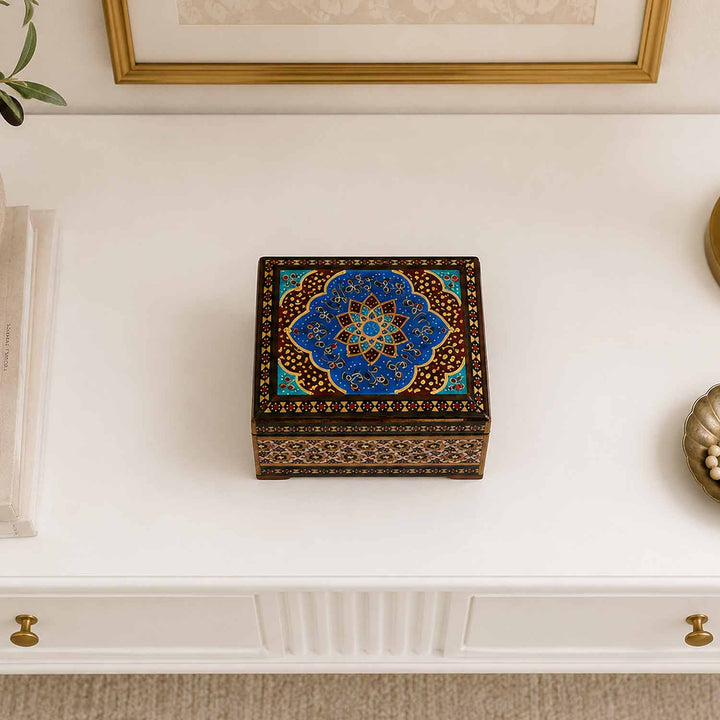 Handcrafted Hatem Inlaid Wooden Decorative Box - WAAH320