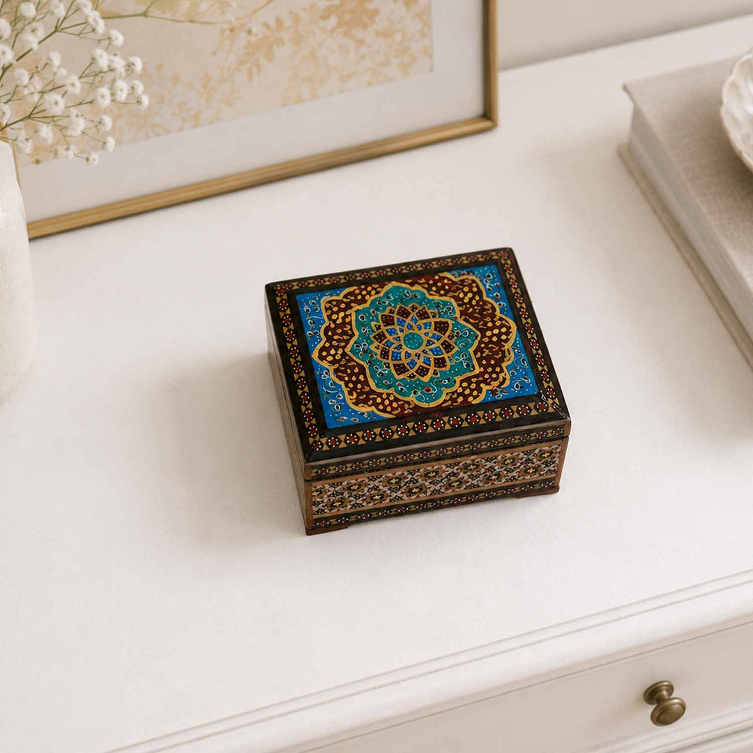 Handcrafted Hatem Inlaid Wooden Decorative Box - WAAH321