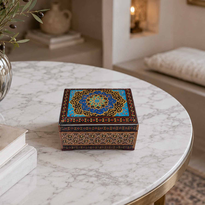 Handcrafted Hatem Inlaid Wooden Decorative Box - WAAH322