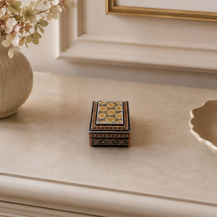 Handcrafted Hatem Inlaid Wooden Decorative Box - WAAH326