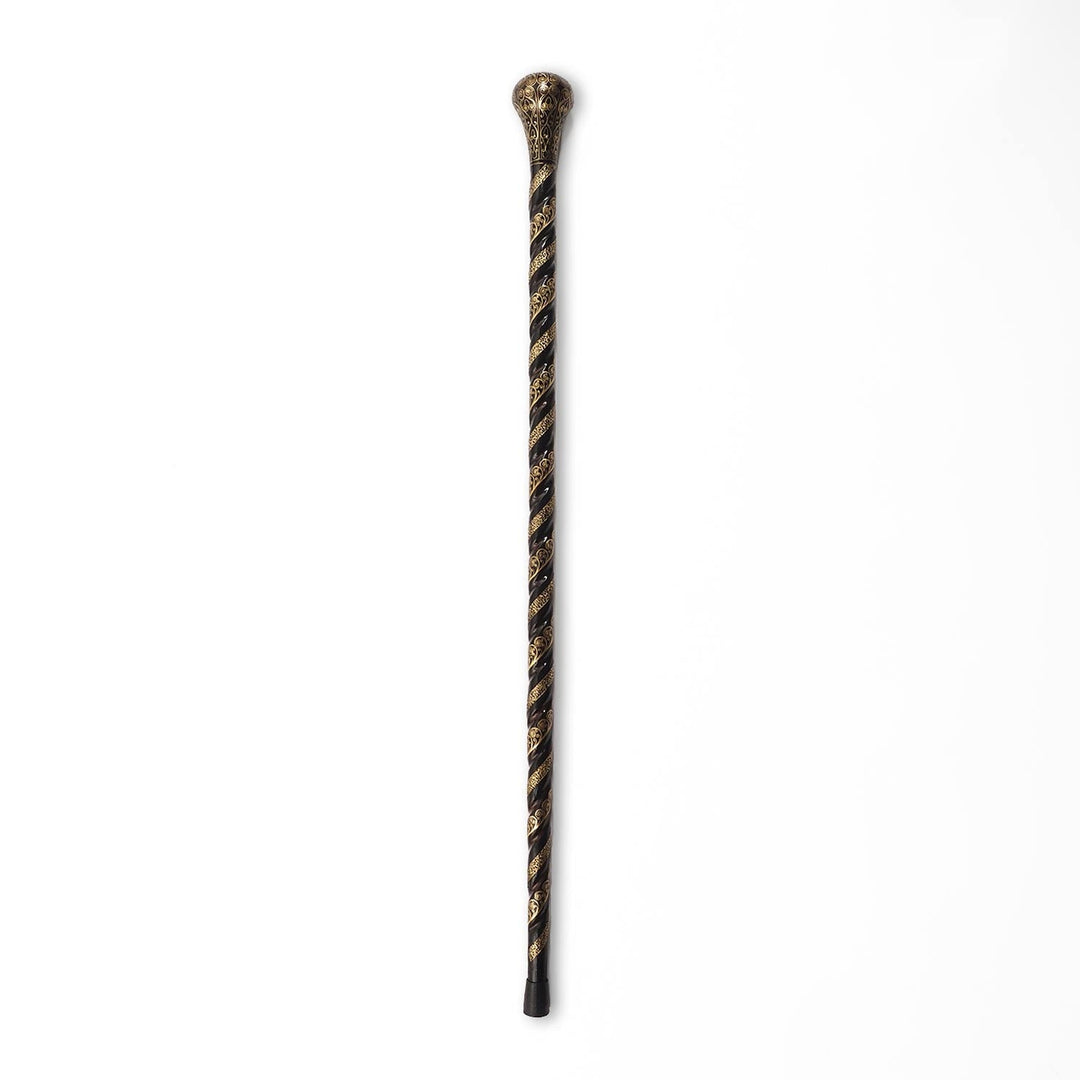 Handcrafted Copper-Inlaid Wooden Walking Cane - WAAH335