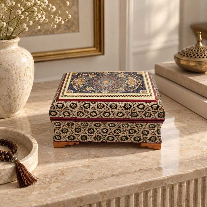 Handcrafted Hatem Inlaid Wooden Decorative Box - WAAH350