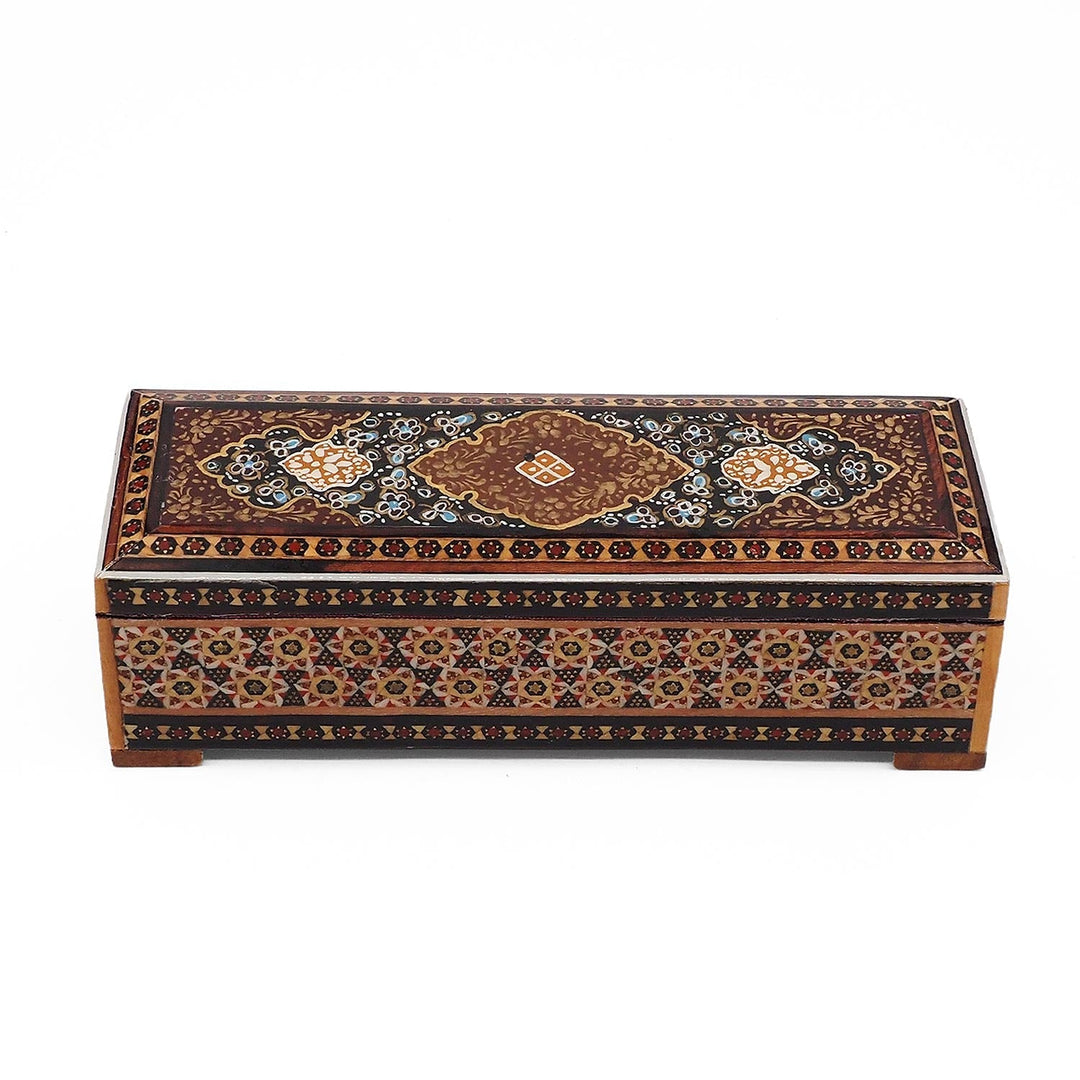Handcrafted Hatem Inlaid Wooden Decorative Box - WAAH363
